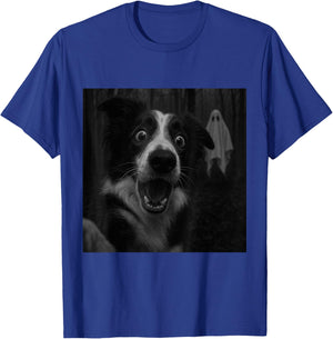 Border Collie Ghost Spooky Halloween T-Shirt - T-Shirt | Royal