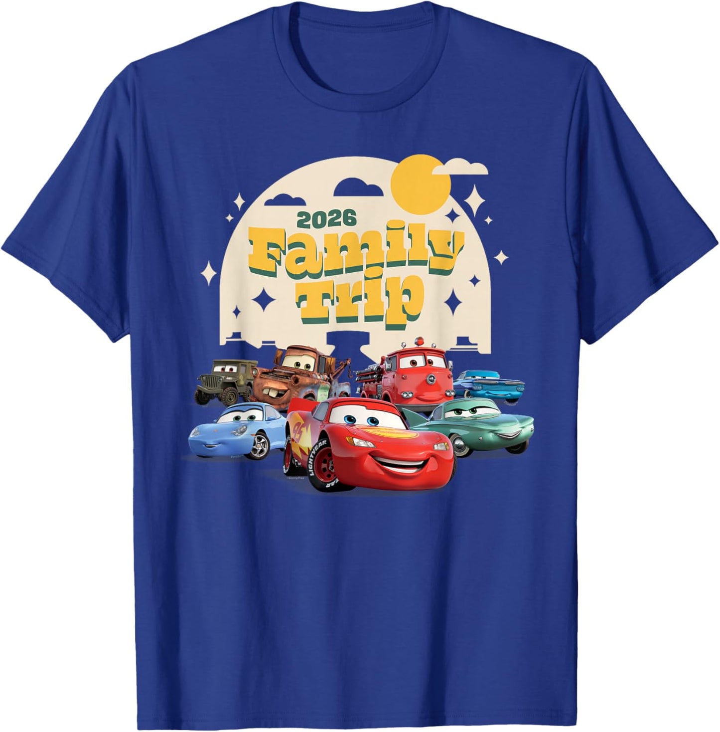 Disney and Pixar's Cars 2026 Family Trip Matching Vacation T-Shirt - T-Shirt | Royal