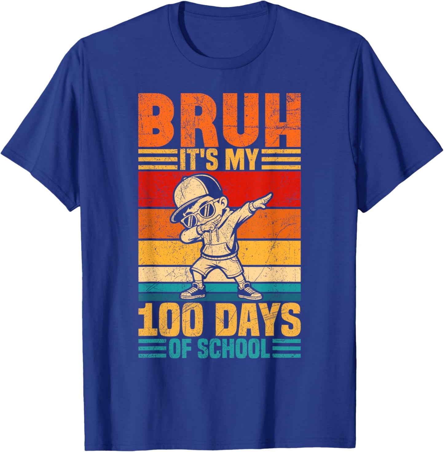 100 Days of School Boys 100th Day of School Kids T-Shirt - T-Shirt | Royal