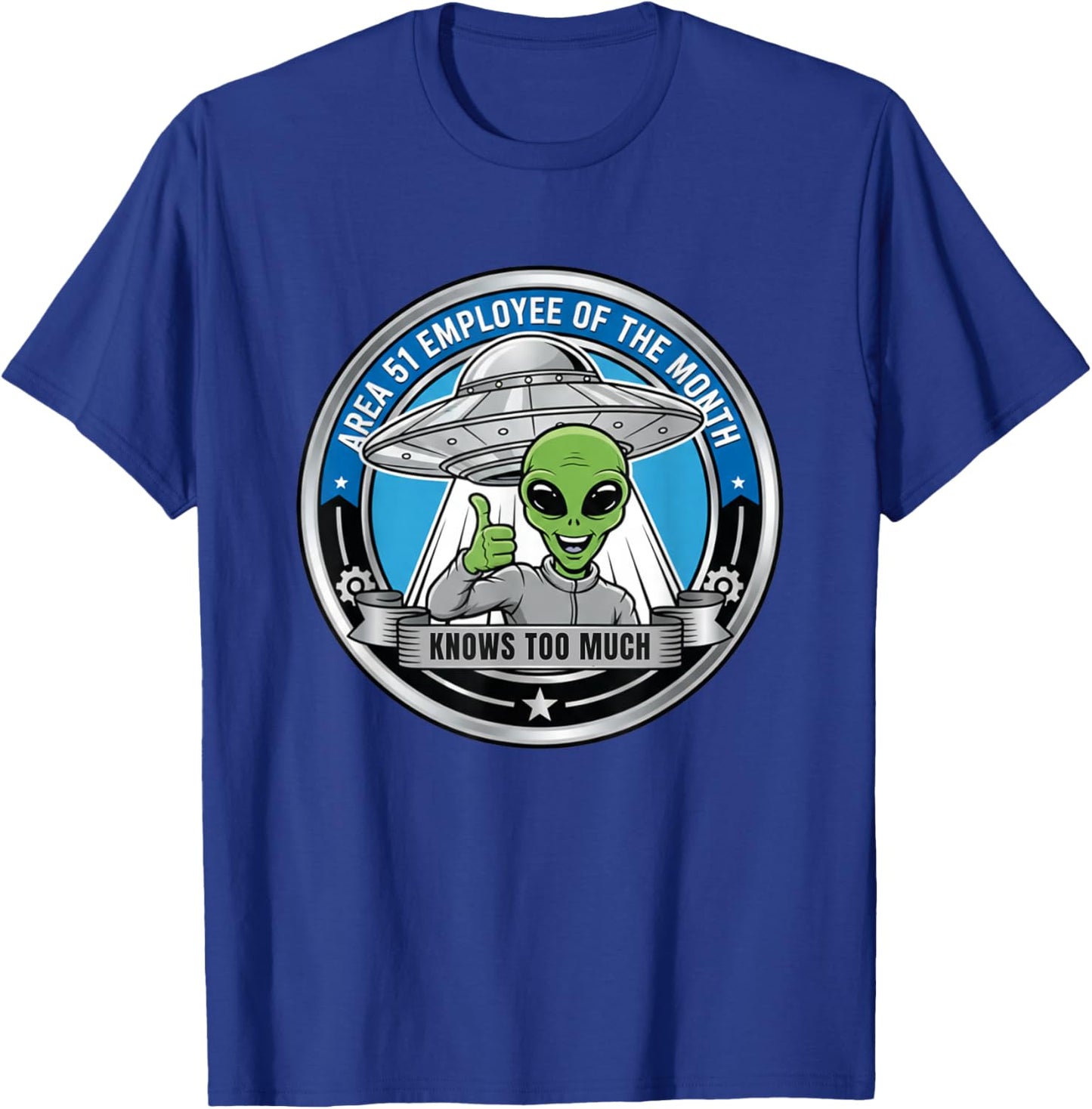 Area 51 Employee of The Month, Funny Area 51 T-Shirt - T-Shirt | Royal