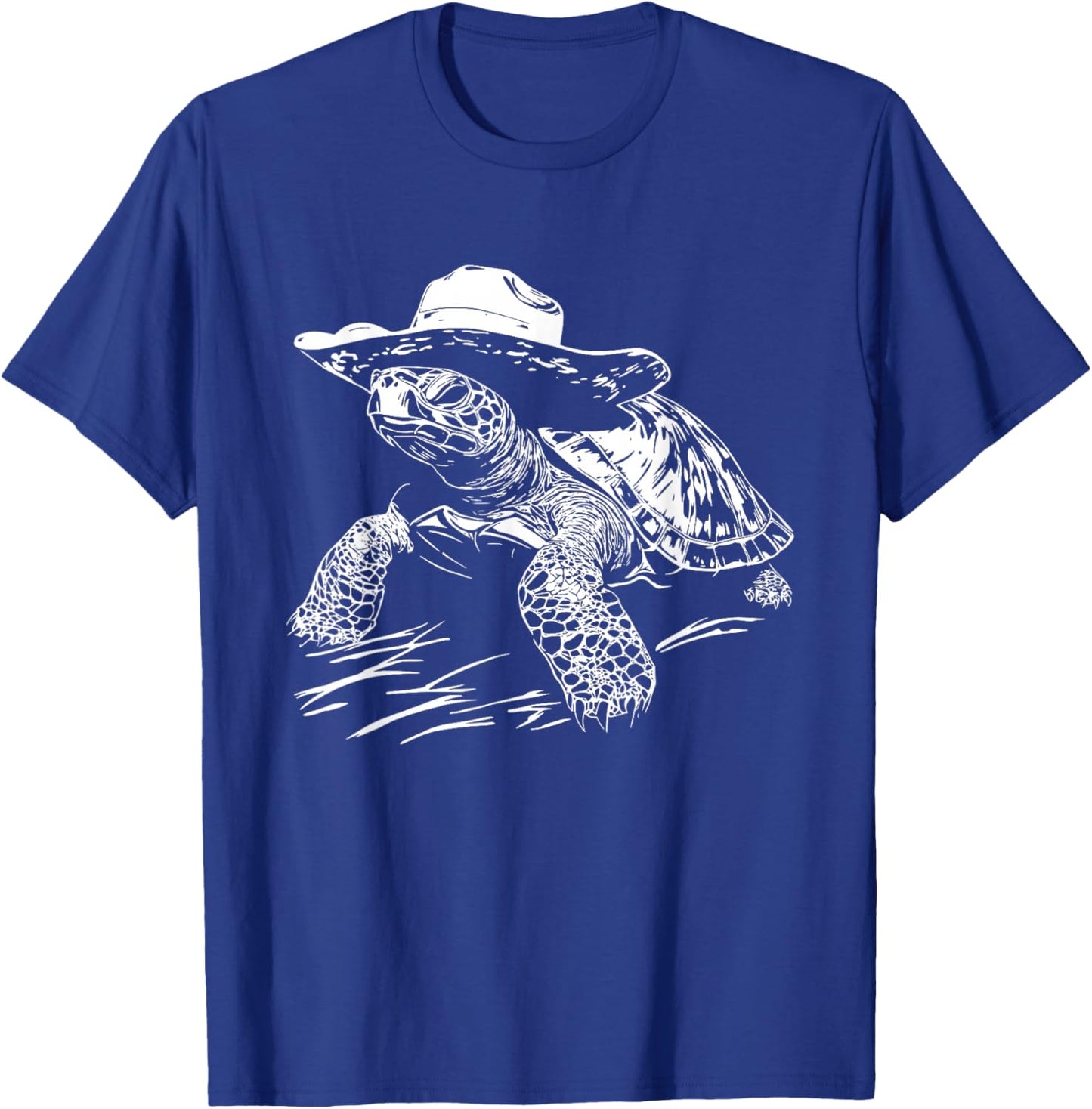 Sea Turtle Cowboy Hat Western T-Shirt - T-Shirt | Royal