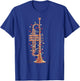 Trumpet Christmas Graphics Lights Lover Player Trumpeter T-Shirt - T-Shirt | Royal