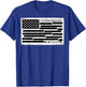 Redacted Files Censored Document American Flag United States T-Shirt - T-Shirt | Royal