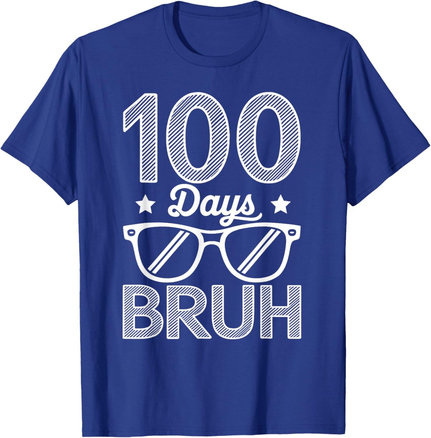 Bruh 100 Days of School Boys 100th Day of School Kids T-Shirt - T-Shirt | Royal