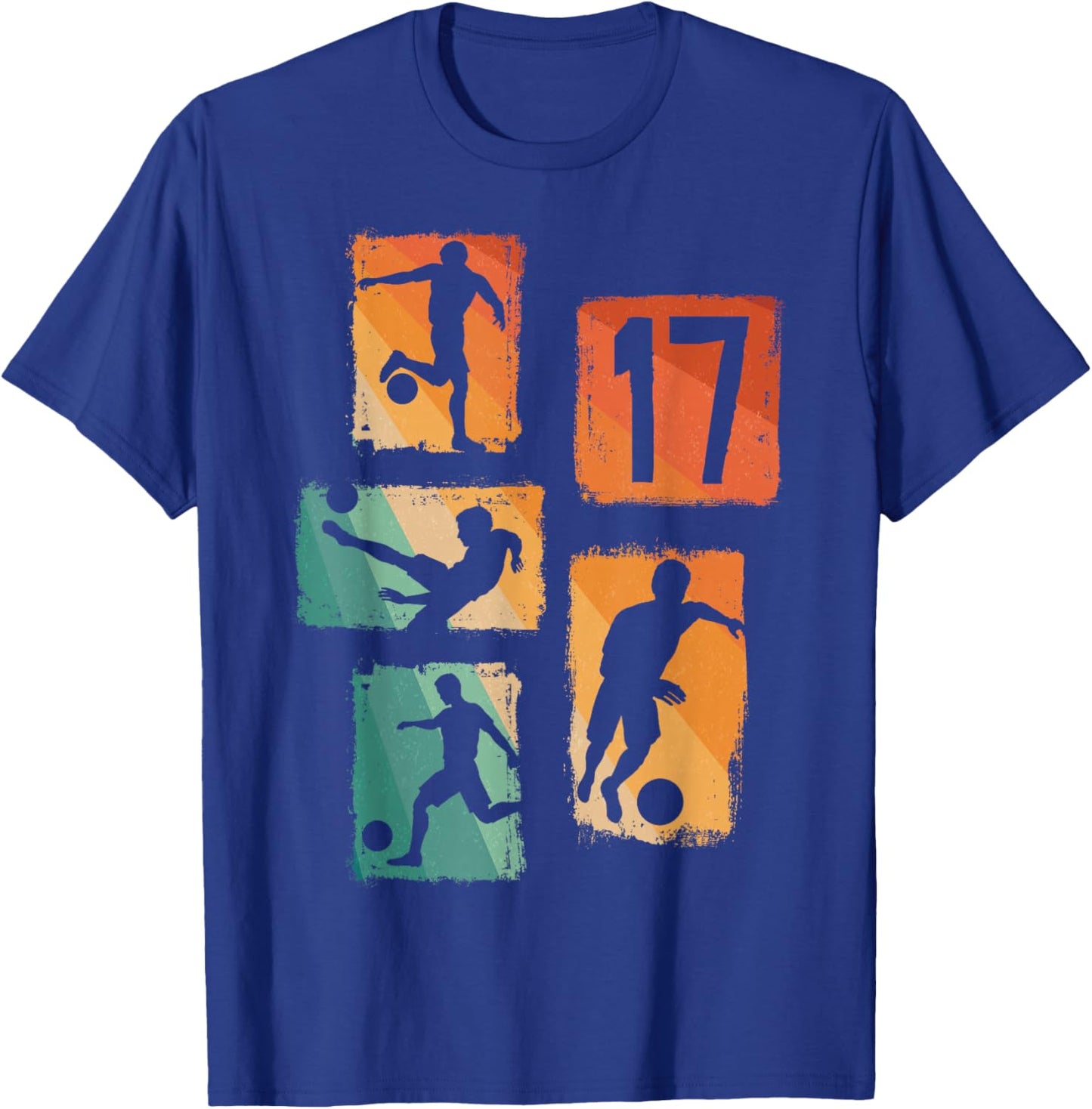17th Birthday Boy Girl Soccer Player Football 17 Years Old T-Shirt - T-Shirt | Royal