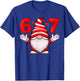 Gnome 67 Valentine Cool Valentines for 6 7 Outfit T-Shirt - T-Shirt | Royal