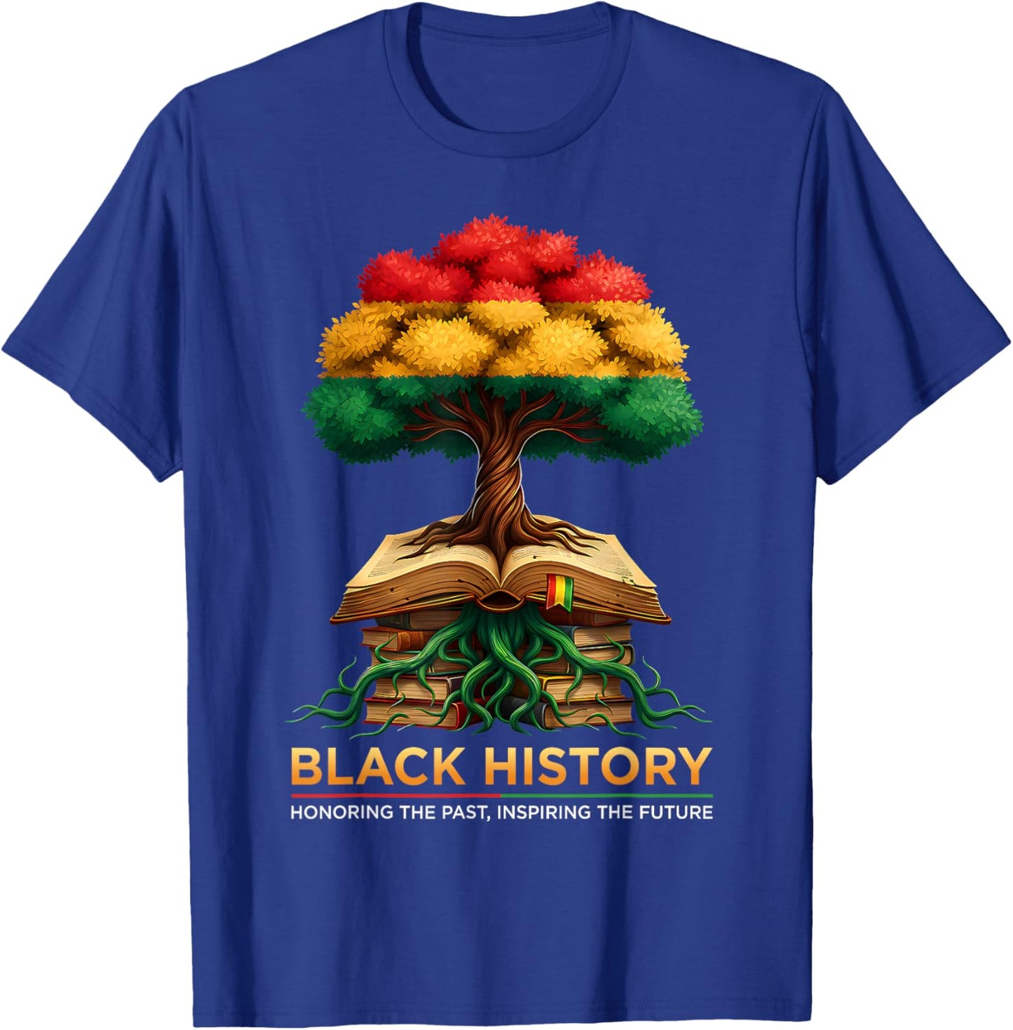 Honoring Past Inspiring Future Men Women Black History Month T-Shirt - T-Shirt | Royal
