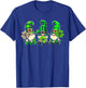 St Patricks Day Gnomes Shamrock Saint Pattys Girls Women T-Shirt - T-Shirt | Royal
