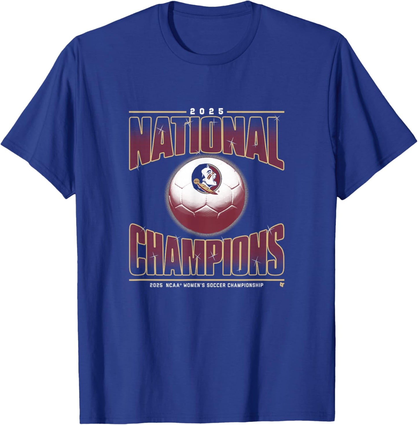 FSU Women's Soccer - 2025 National Champions - Florida State T-Shirt - T-Shirt | Royal