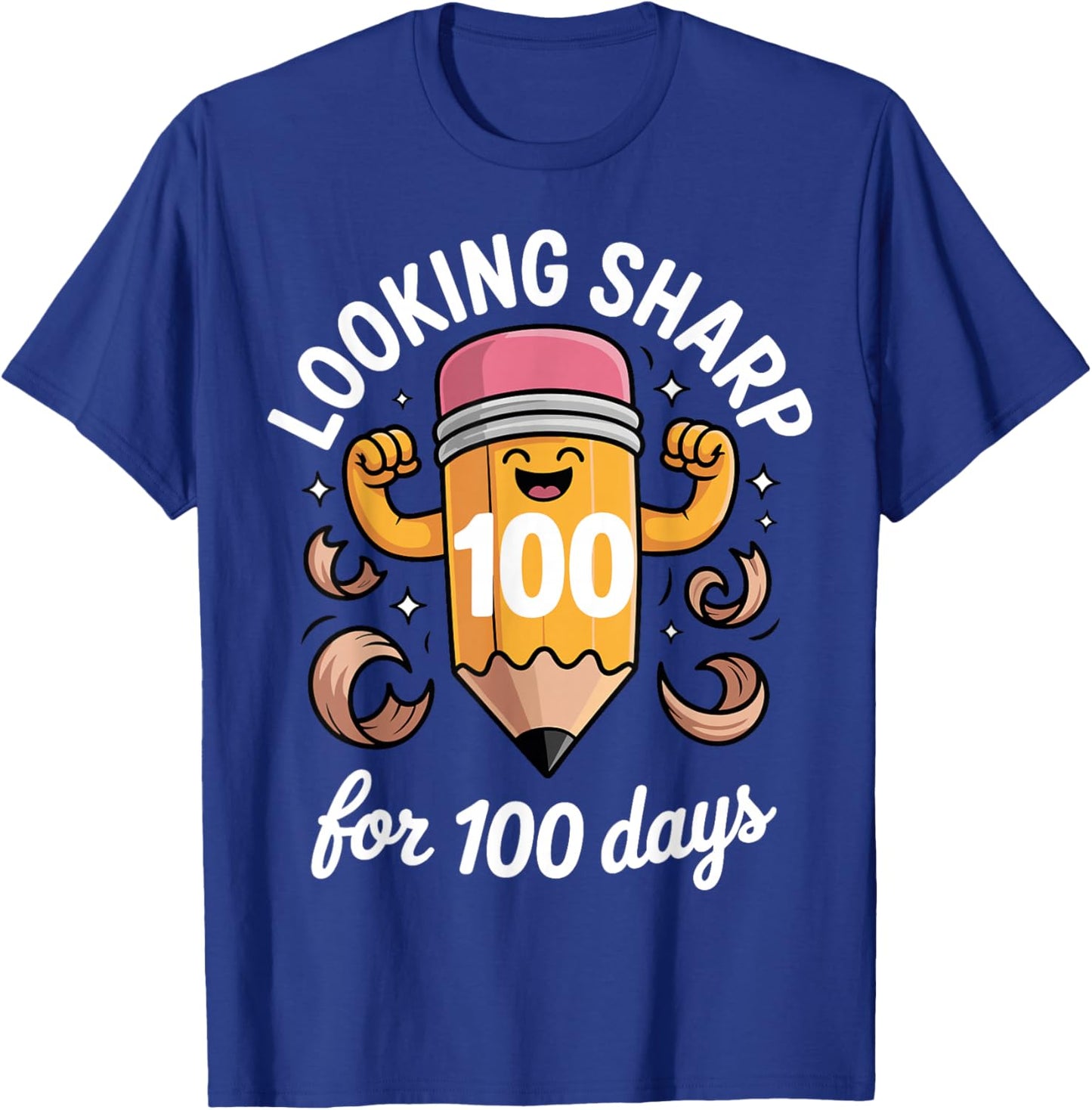 Looking Sharp for 100 Days of School T-Shirt - T-Shirt | Royal