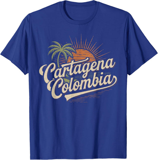 Cartagena Colombia Vacation 2026 Souvenirs Vintage T-Shirt - T-Shirt | Royal