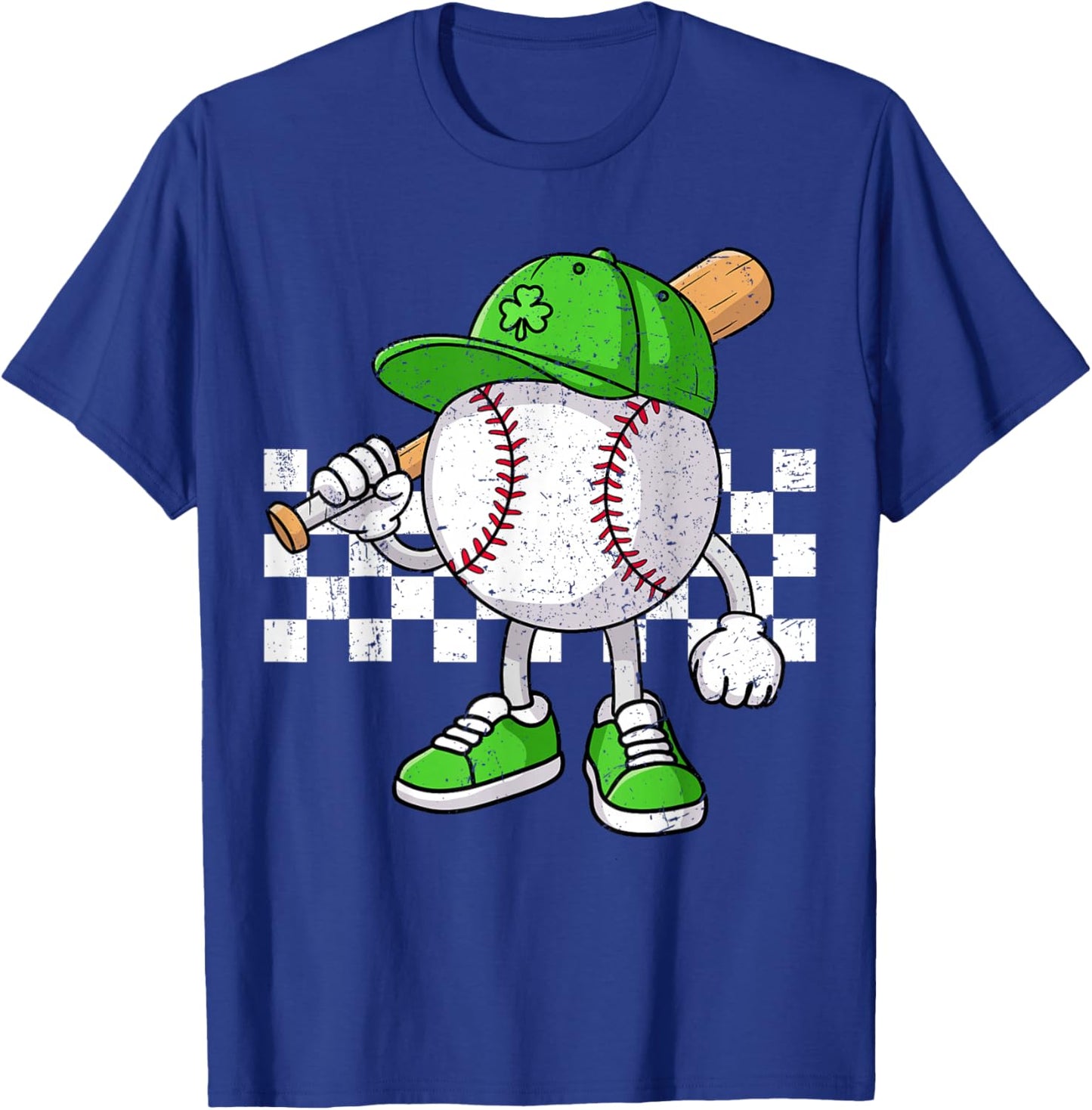 Boys St Patricks Day Baseball Player Pitcher Coach Kids T-Shirt - T-Shirt | Royal