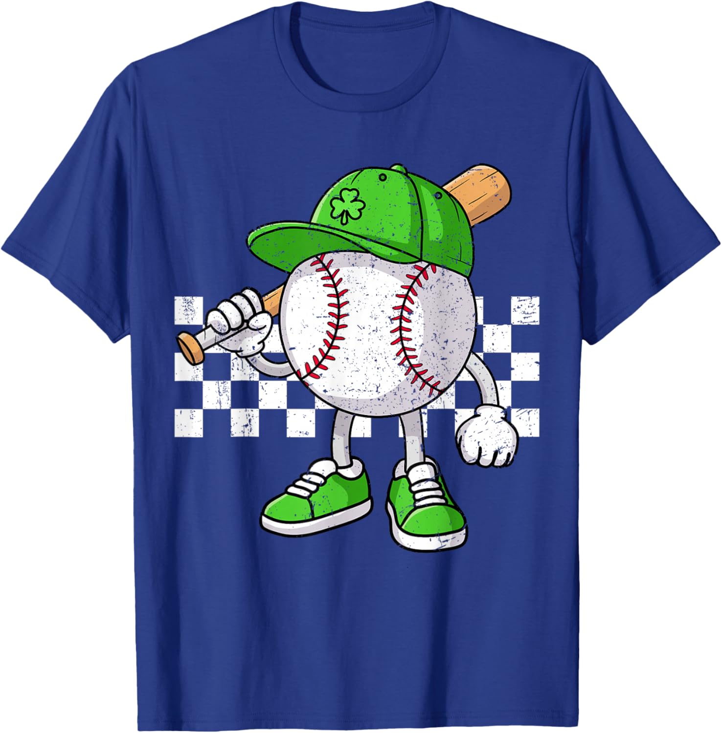 Boys St Patricks Day Baseball Player Pitcher Coach Kids T-Shirt - T-Shirt | Royal