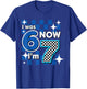 Blue Checkered I was 6 Now I'm 7 Birthday T-Shirt - T-Shirt | Royal