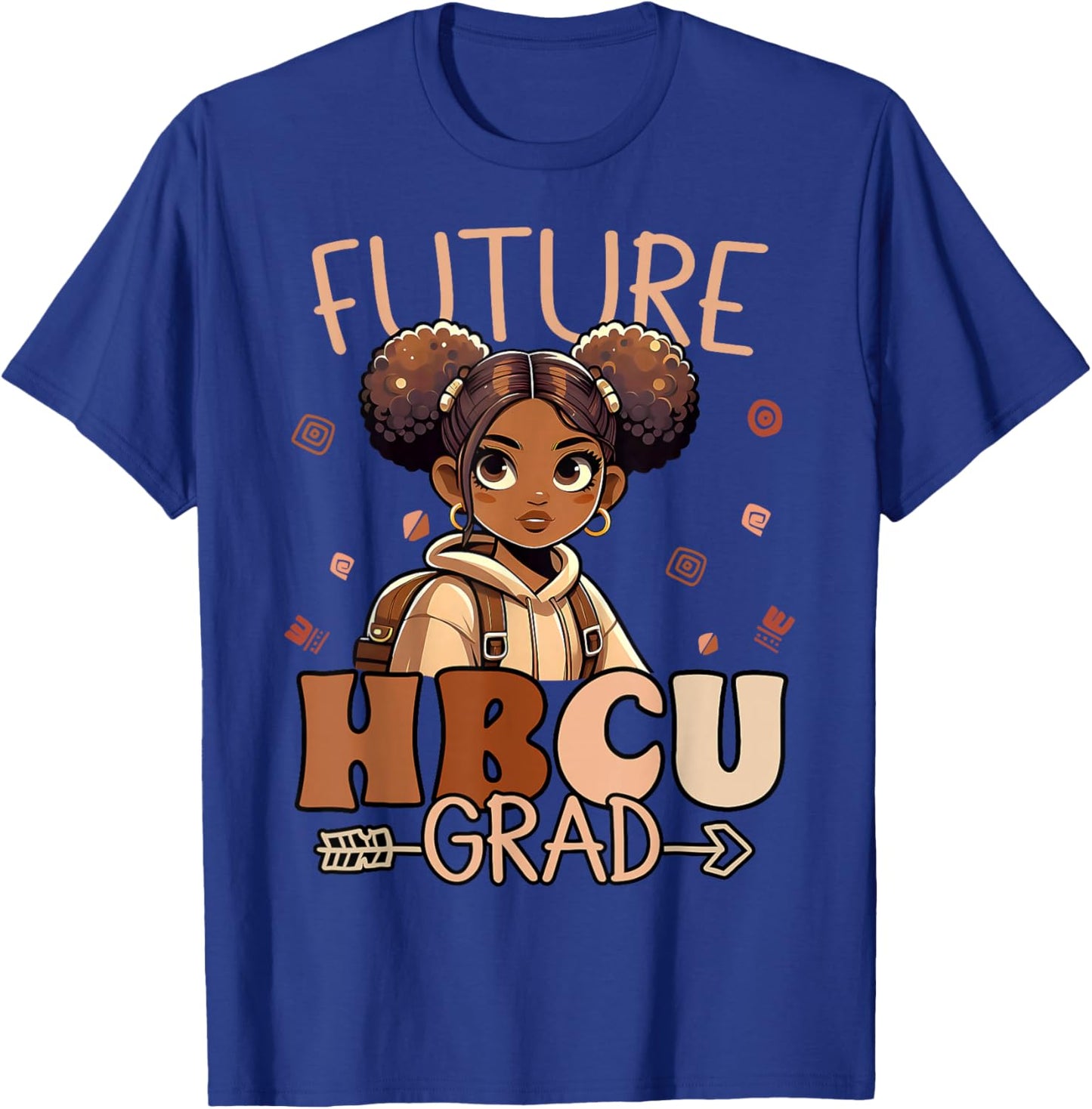 Future HBCU Grad Black Girl Graduation History HBCU Kids T-Shirt - T-Shirt | Royal