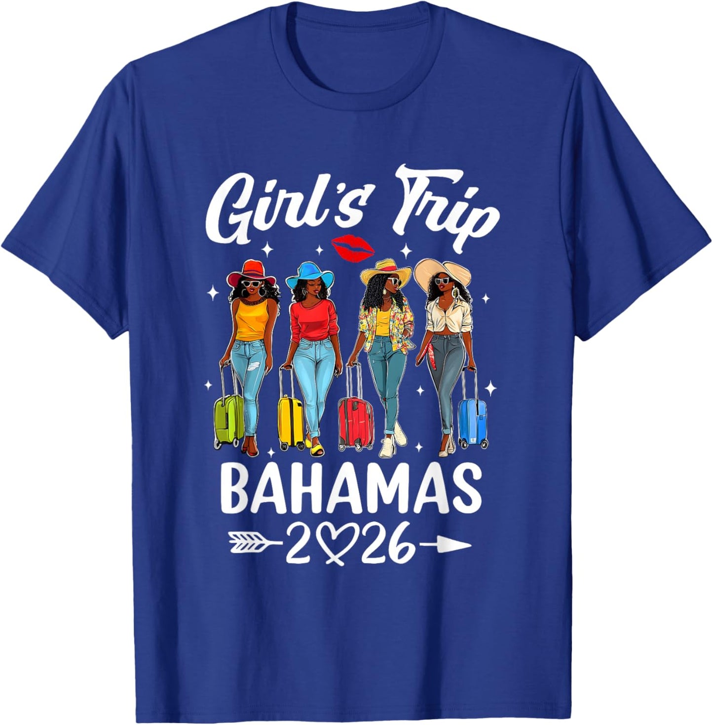 Bahamas Girls Trip 2026 Birthday Squad Women Vacation T-Shirt - T-Shirt | Royal