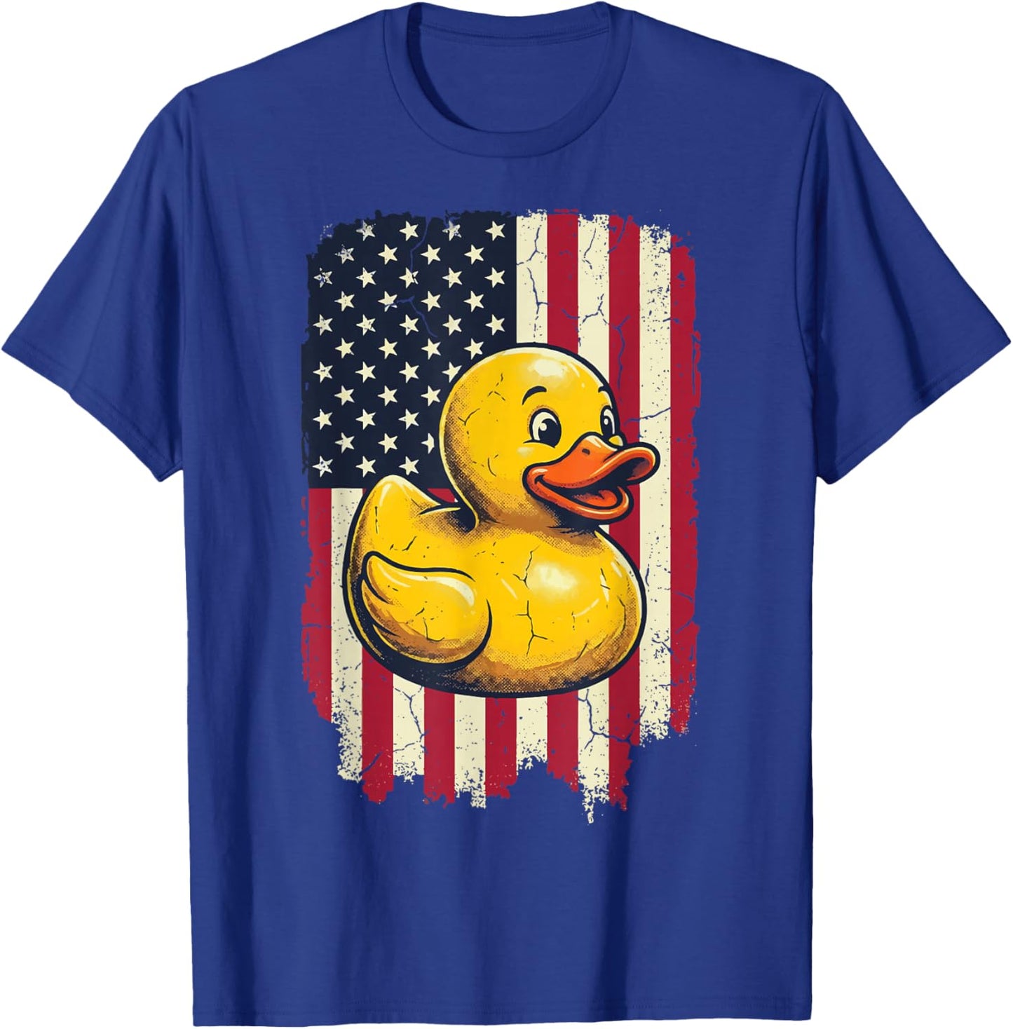 Rubber Duck USA Flag 4th of July Duck Collector T-Shirt - T-Shirt | Royal
