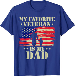 Father Veterans Day My Favorite Veteran is My Dad Proud Kids T-Shirt - T-Shirt | Royal