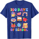Happy 100 Days of School Cute Pencil Apple Boy Girl Teacher T-Shirt - T-Shirt | Royal