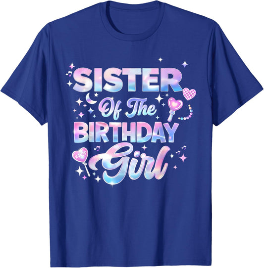 Sister of The Birthday Girl Kpop Family Matching Party T-Shirt - T-Shirt | Royal