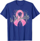 Wildcats Pink Out Ribbon Splatter Breast Cancer Awareness T-Shirt - T-Shirt | Royal