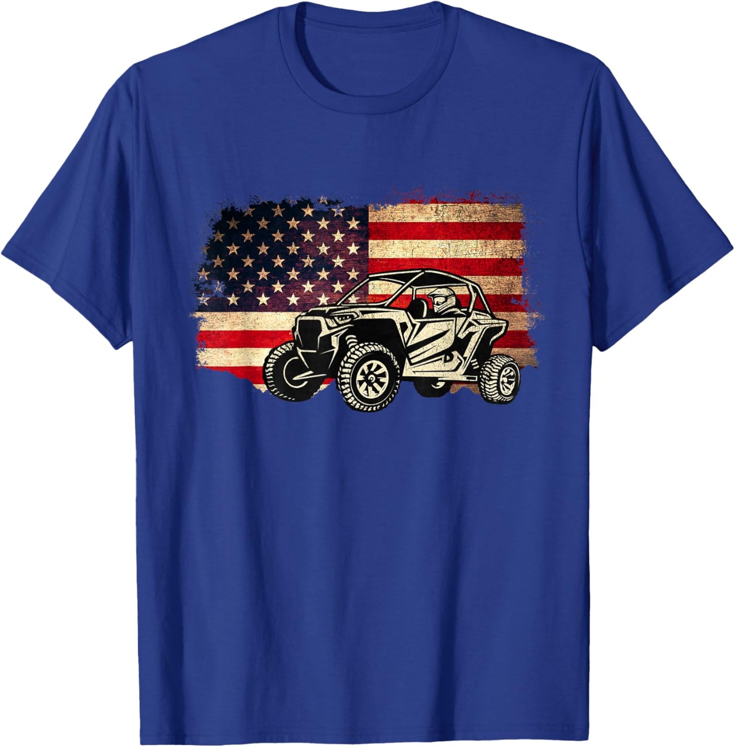 SXS UTV USA American Flag 4th of July T-Shirt - T-Shirt | Royal