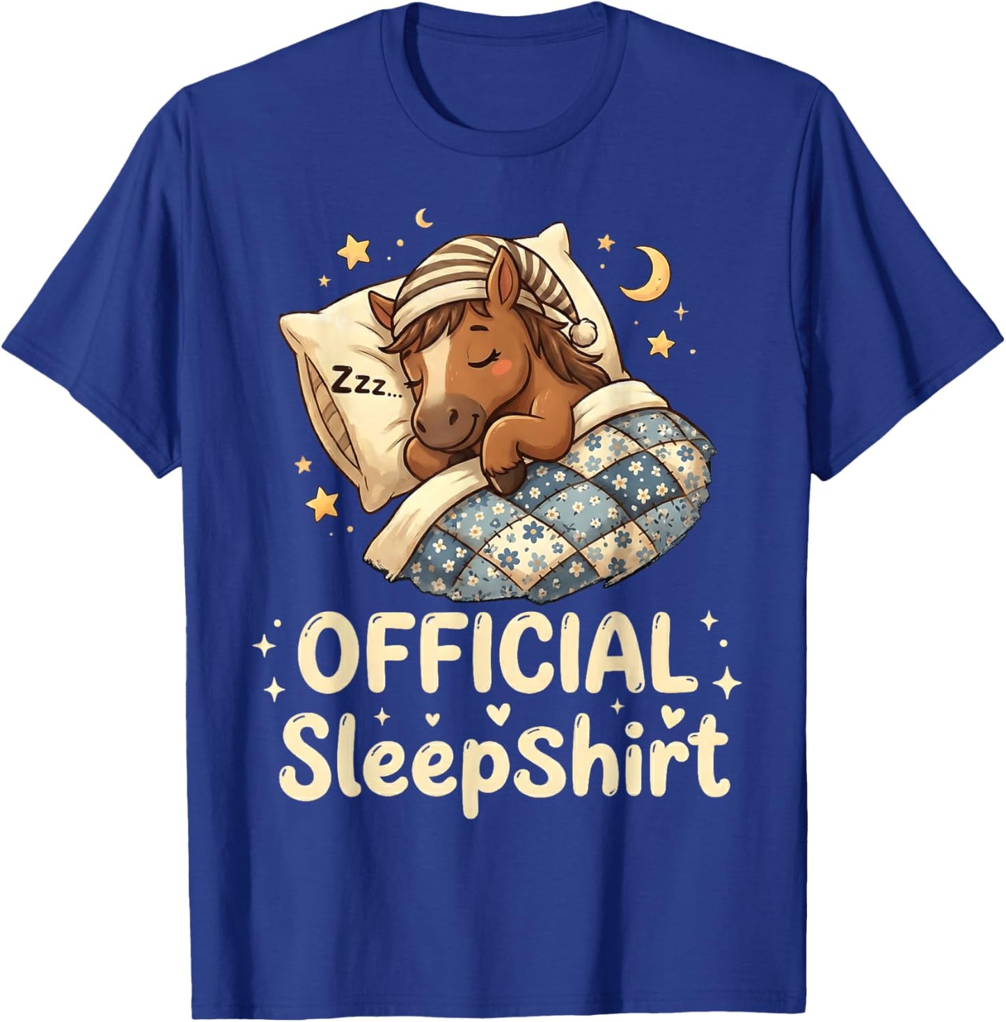 Sleeping Horse Official Sleepshirt Sleepwear Pajama Bedtime T-Shirt - T-Shirt | Royal