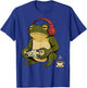 Funny Vintage Japanese Gamer Frog Art Men Women Boys Gaming T-Shirt - T-Shirt | Royal