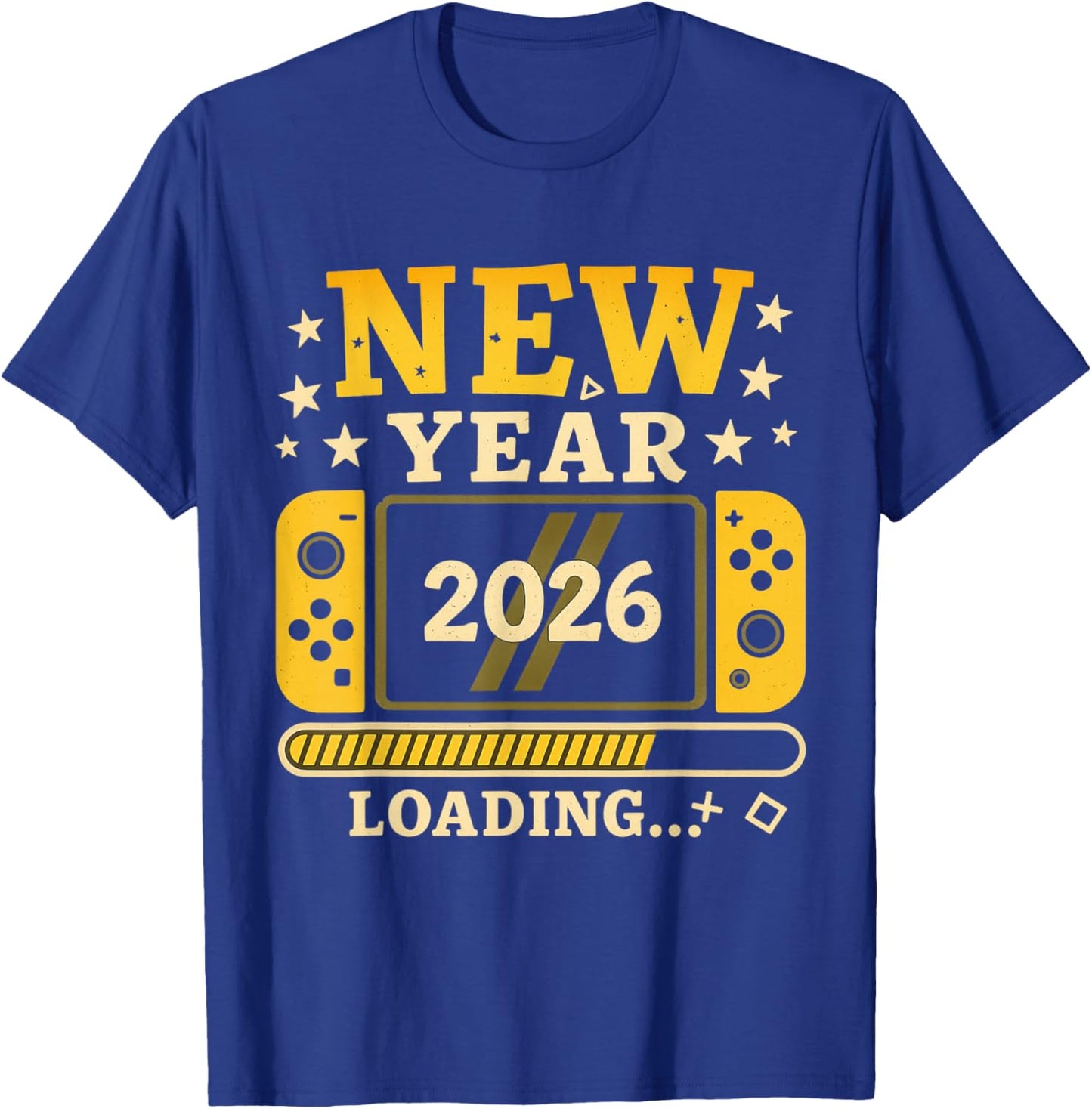 Happy New Year 2026 Loading Gaming Monitor Shirts Boys Girls T-Shirt - T-Shirt | Royal