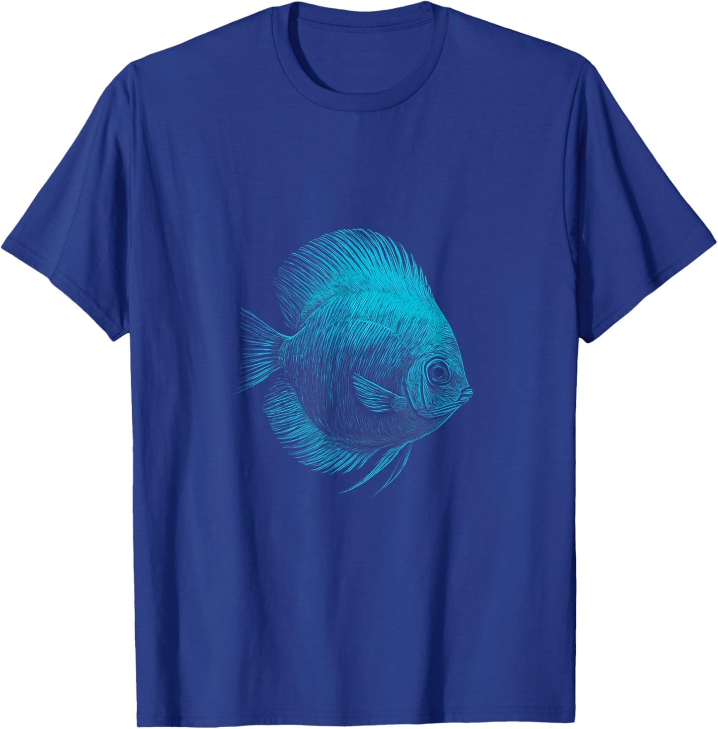 Blue Discus Fish Aquarium Fishkeeper T-Shirt - T-Shirt | Royal