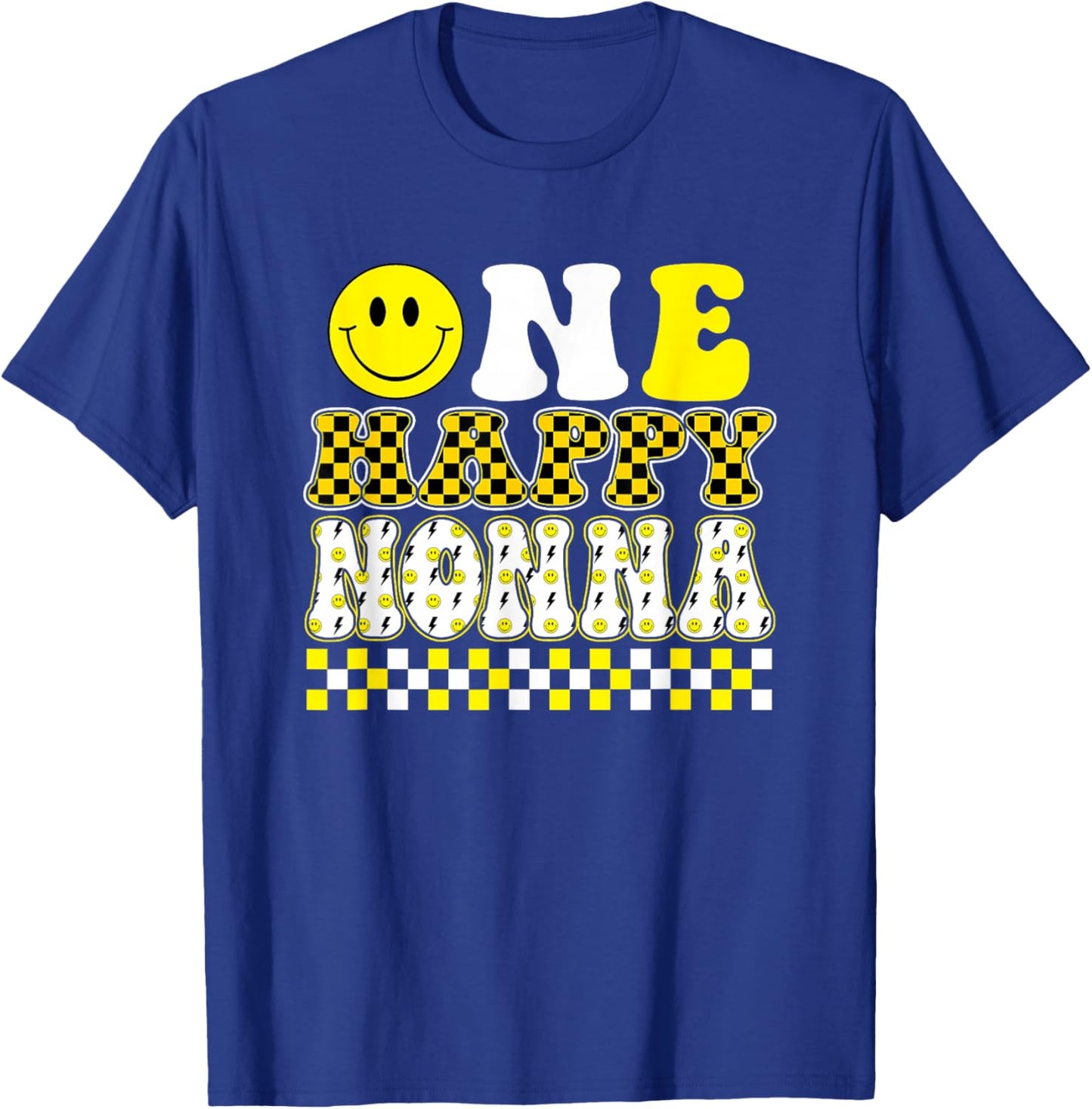 One Happy Dude Nonna 1st Birthday Family Matching T-Shirt - T-Shirt | Royal