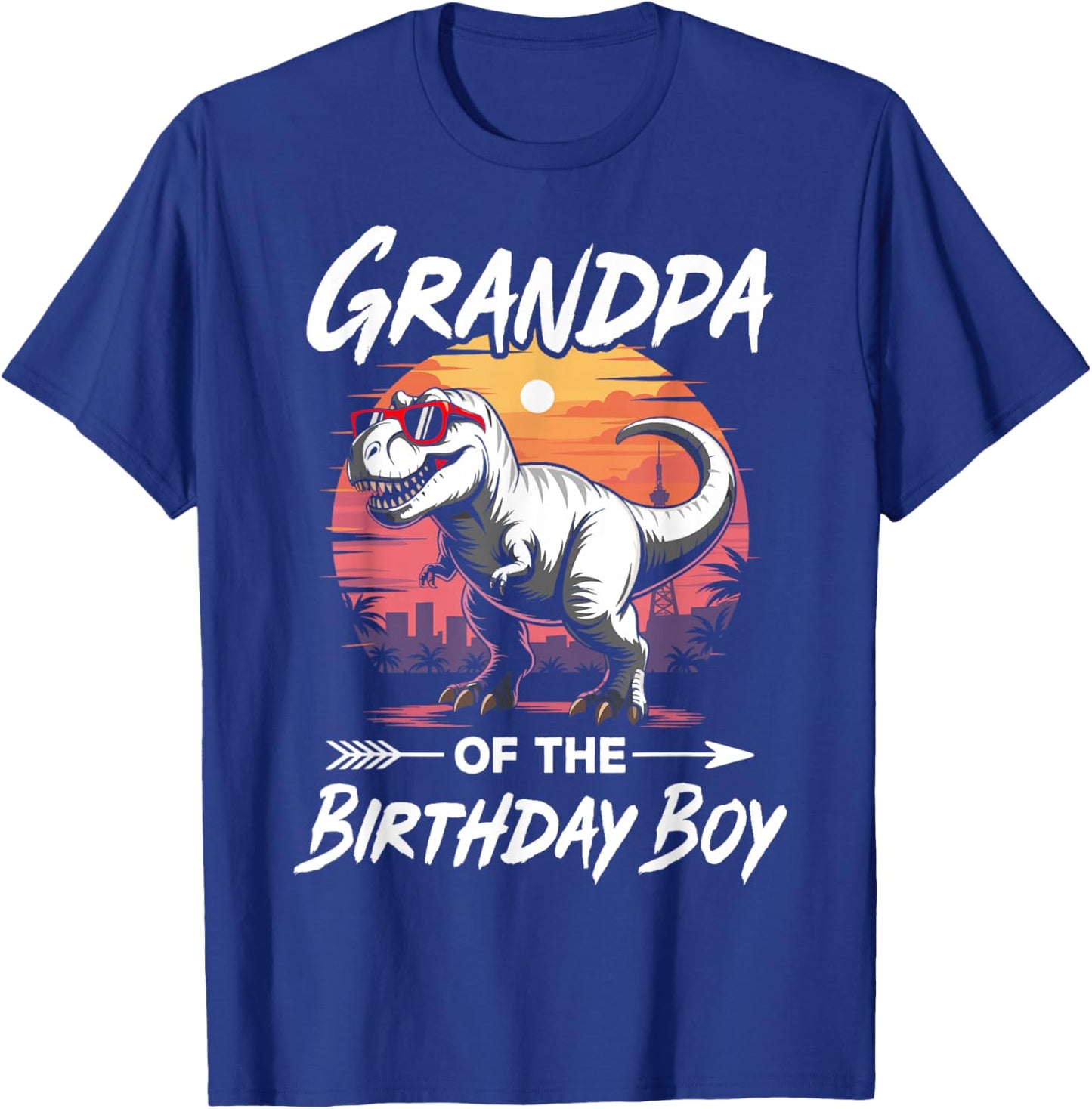 Grandpa of The Birthday Party Outfit Dinosaur Squad Grandpa T-Shirt - T-Shirt | Royal