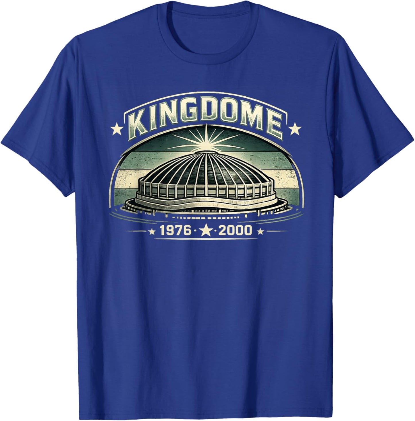Kingdom Seattle 1976–2000 Retro Illustration T-Shirt - T-Shirt | Royal