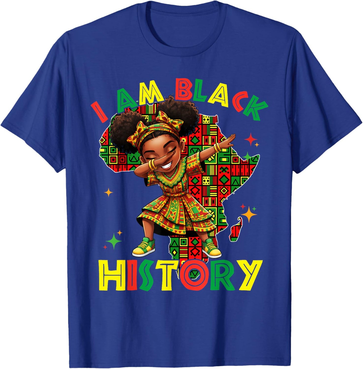 I'm Black History Month Shirt Girls Kids African American T-Shirt - T-Shirt | Royal