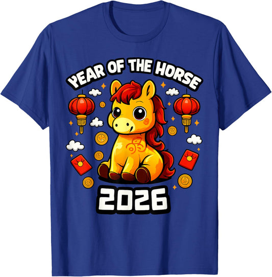 Chinese New Year 2026 Year of The Horse 2026 T-Shirt - T-Shirt | Royal