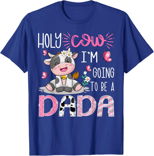 I'm Going to Be A Dada Gender Reveal Cute Cow Lover T-Shirt - T-Shirt | Royal