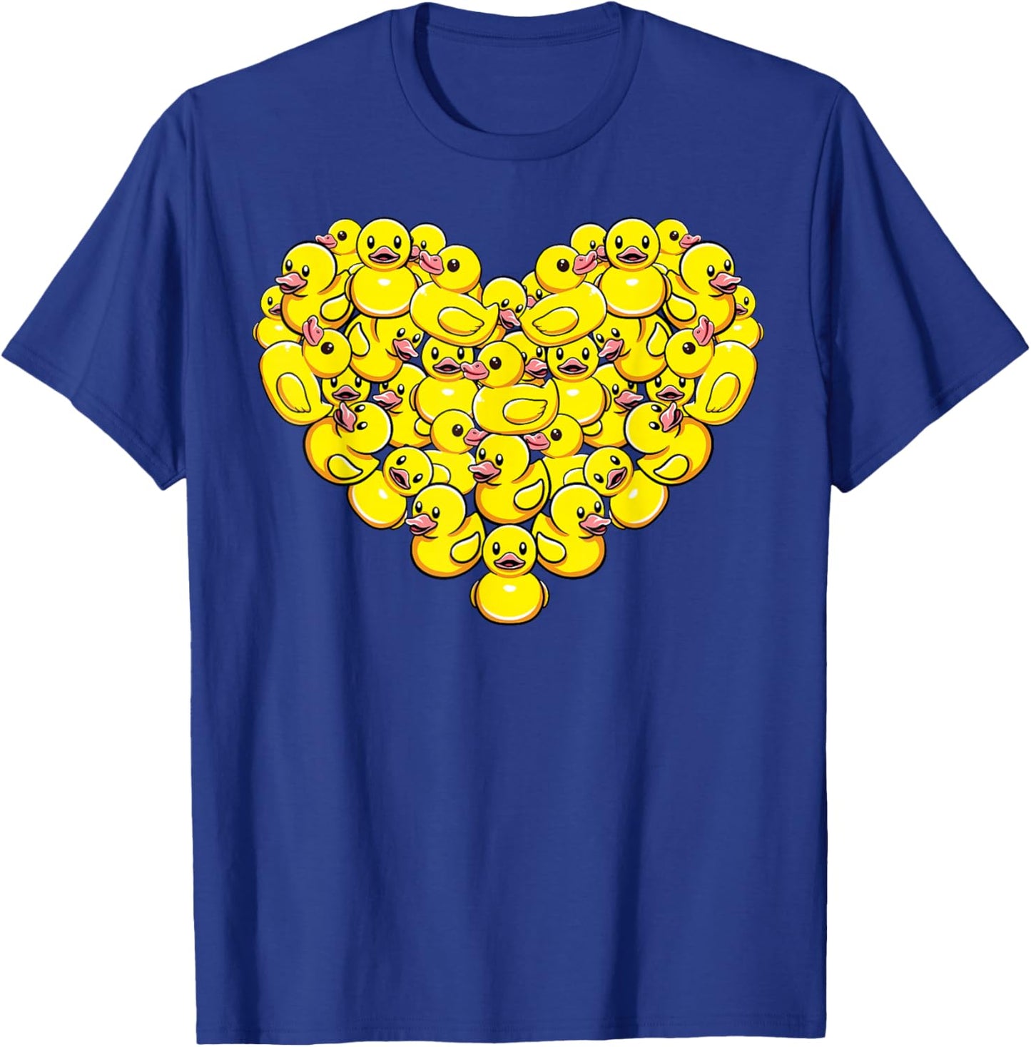 Heart Rubber Duck Lover Yellow Duckie Valentines Day Kids T-Shirt - T-Shirt | Royal