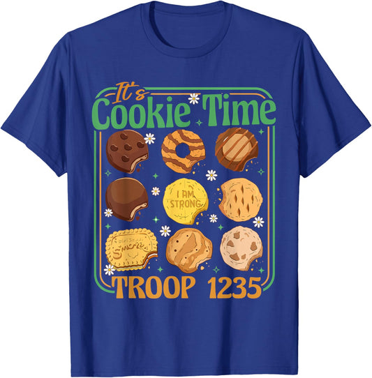 It's Cookie Time Funny Cookie Girls Camping Family T-Shirt - T-Shirt | Royal