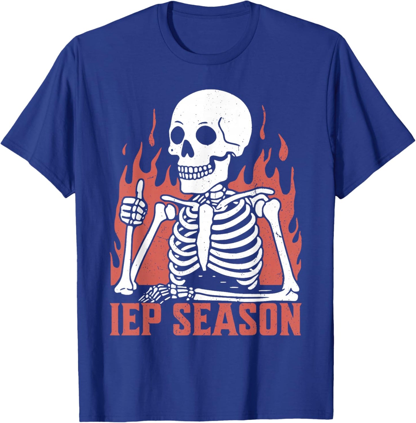 IEP Season Skeleton Teacher School Psychologist Special T-Shirt - T-Shirt | Royal