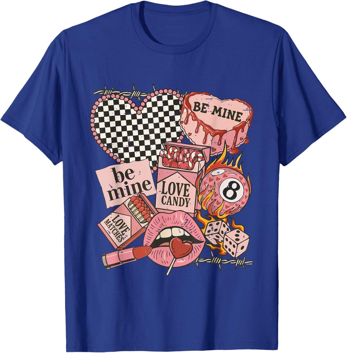 Vintage Western Valentine Collage Howdy Cowgirl XOXO Love T-Shirt - T-Shirt | Royal