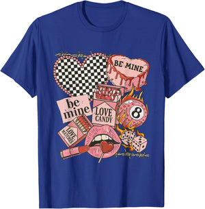 Vintage Western Valentine Collage Howdy Cowgirl XOXO Love T-Shirt - T-Shirt | Royal