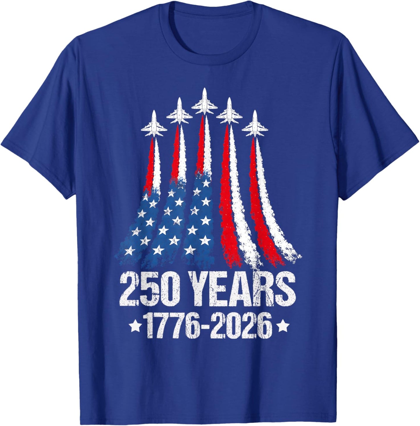 250 Years American Flag 1776-2026 250th Anniversary T-Shirt - T-Shirt | Royal