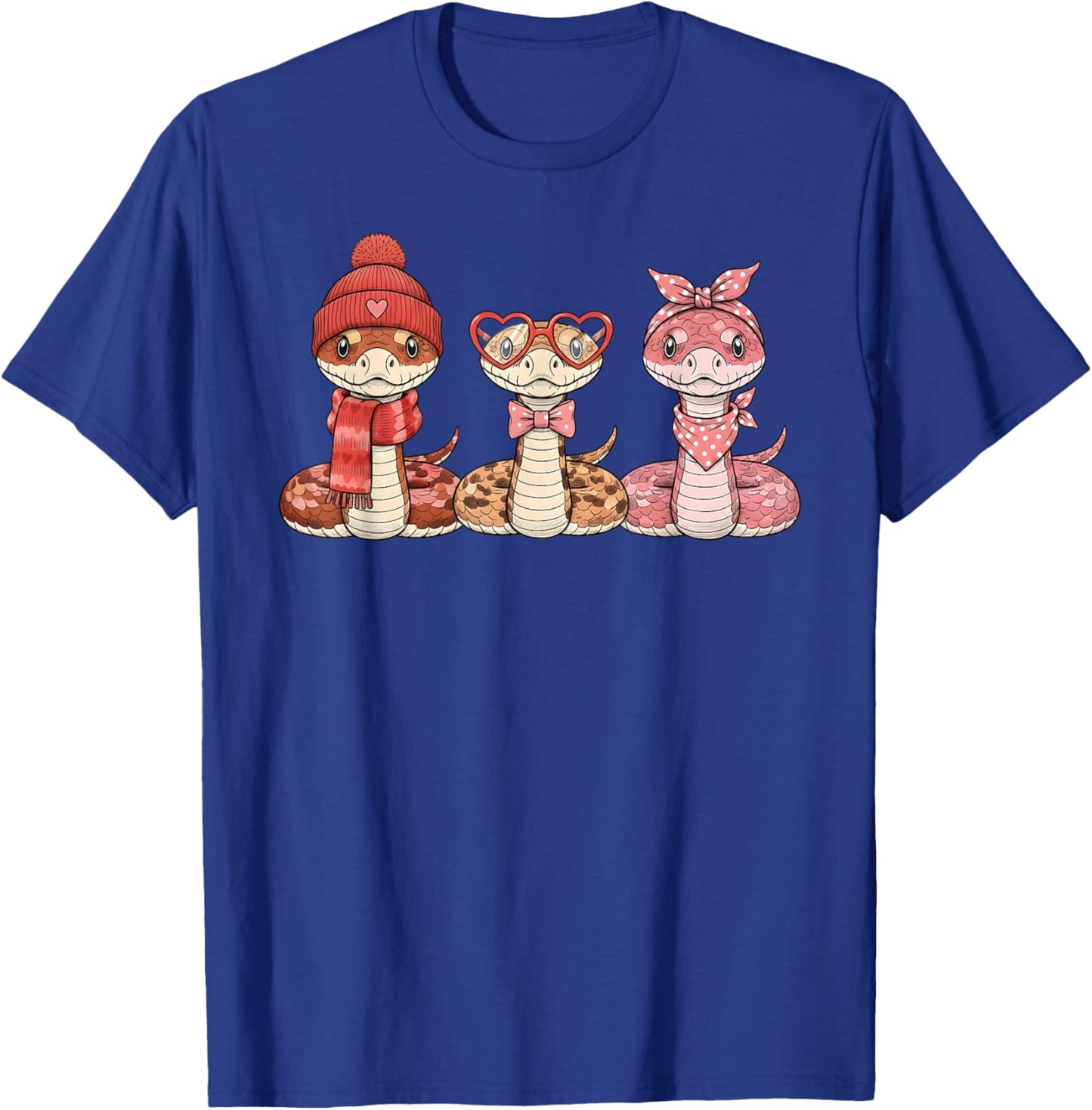 Retro Hognose Snake Cute Valentine T-Shirt - T-Shirt | Royal