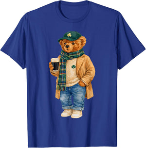 Lucky Teddy Bear St Patricks Day T-Shirt - T-Shirt | Royal