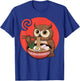 Kawaii Owl Ramen Owl Eating Noodles Japanese T-Shirt - T-Shirt | Royal