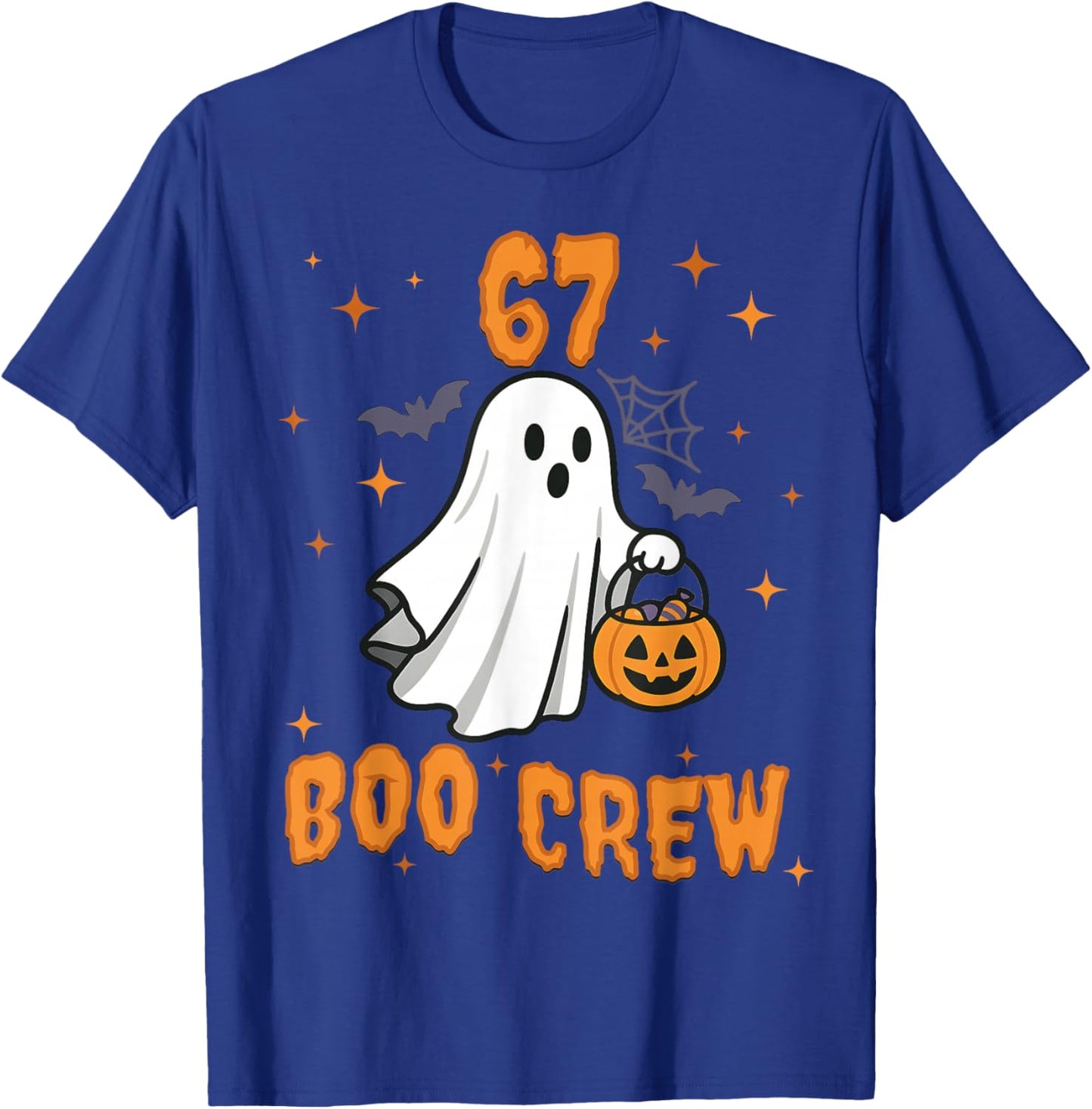 67 Halloween Ghost Boo Crew Matching Funny Brainrot Kids T-Shirt - T-Shirt | Royal