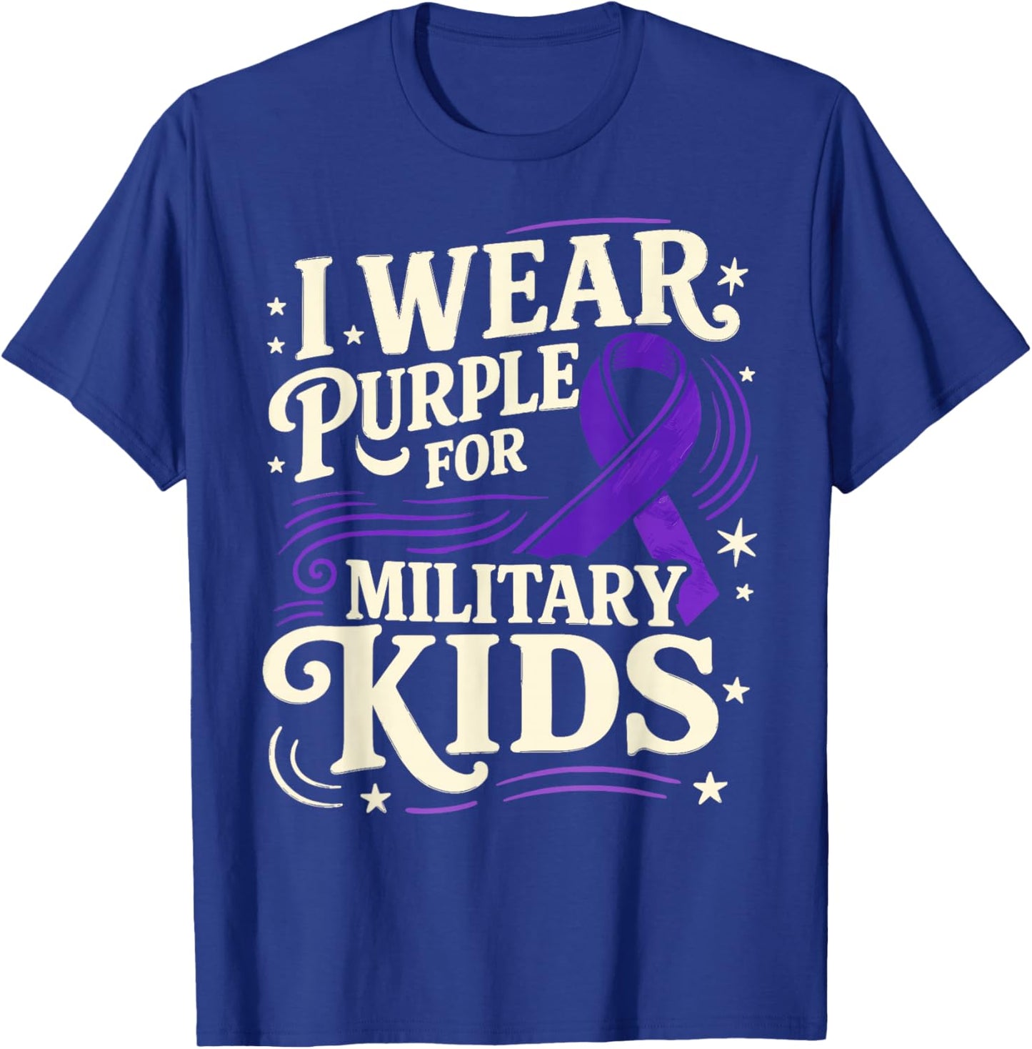 Purple Up Military Kids Month of Military Child T-Shirt - T-Shirt | Royal