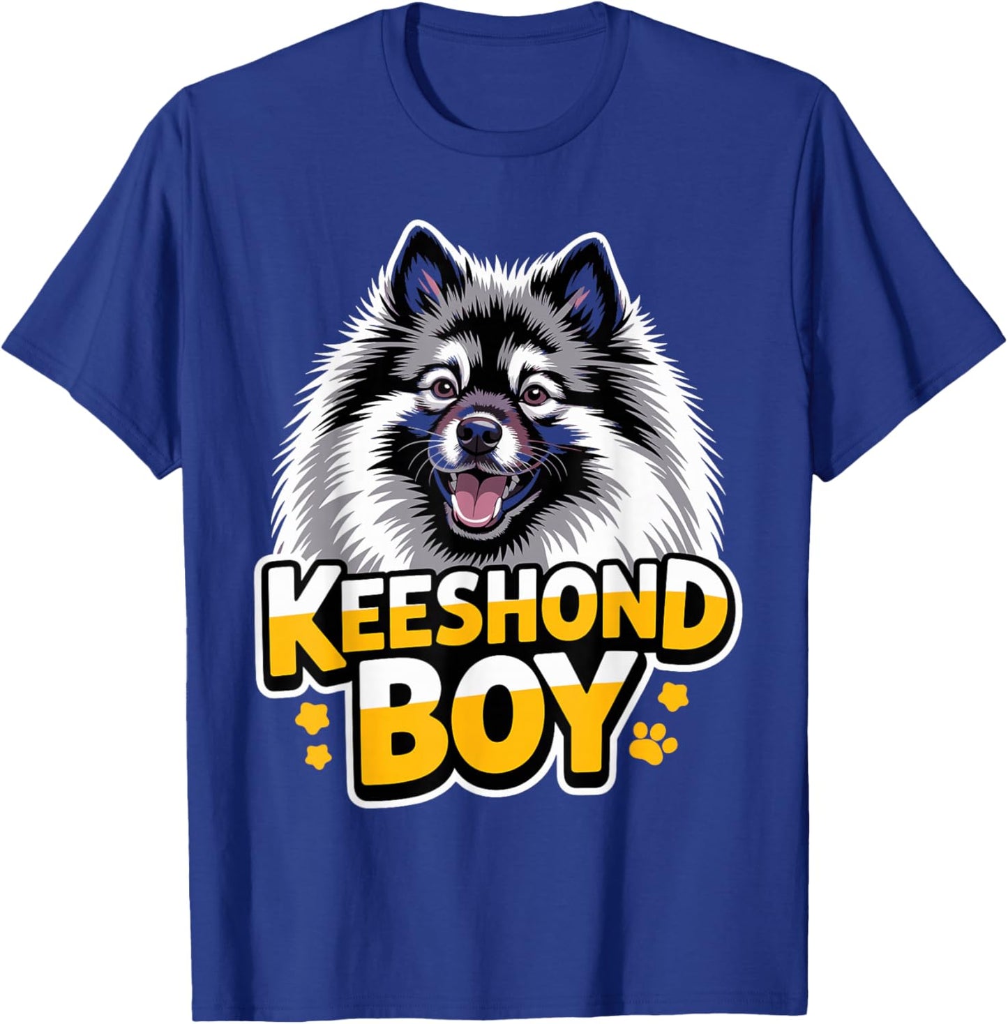 Keeshond Boy Cartoon Puppy Canine Dutch Pet Dog Breed T-Shirt - T-Shirt | Royal