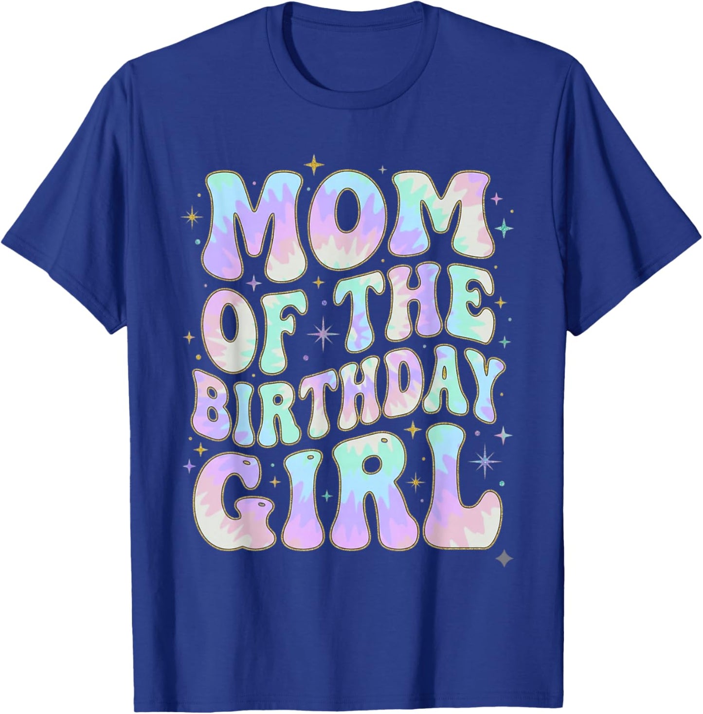 Mom of The Birthday Girl Groovy Retro Party Matching Theme T-Shirt - T-Shirt | Royal
