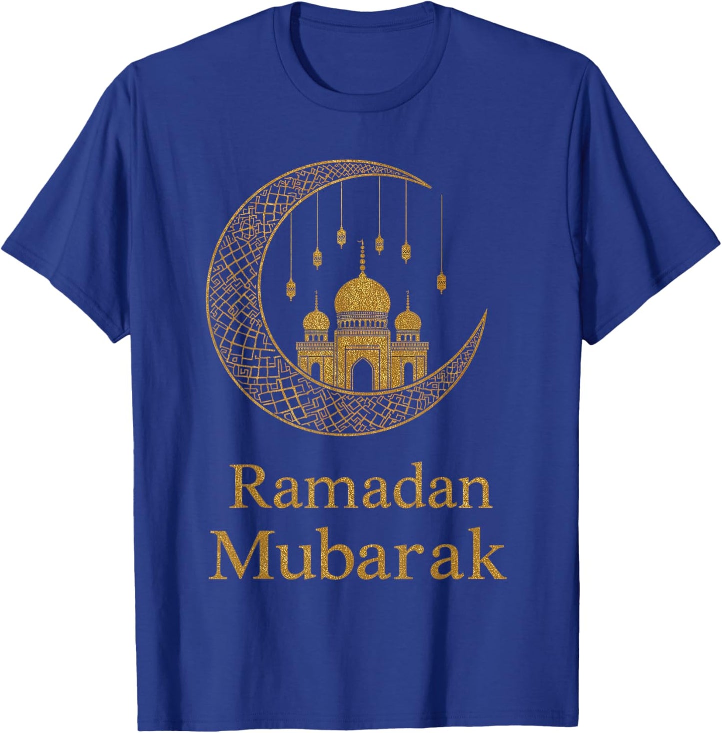 Ramadan Mubarak Happy Fasting Crescent Moon Islamic Muslim T-Shirt - T-Shirt | Royal